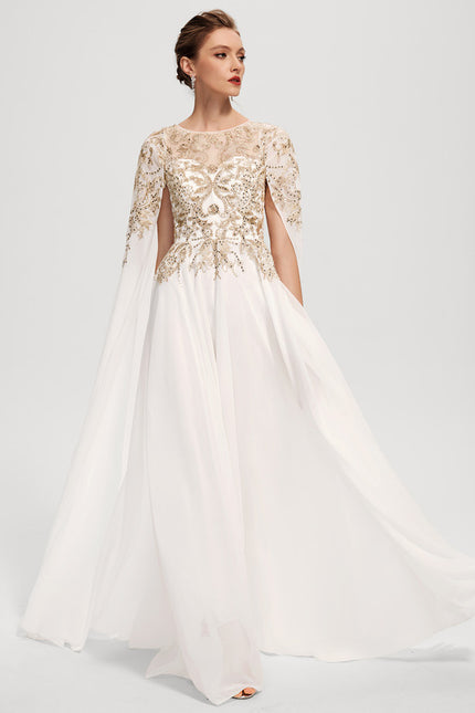 Robe De Soirée Élégante Avec Cape