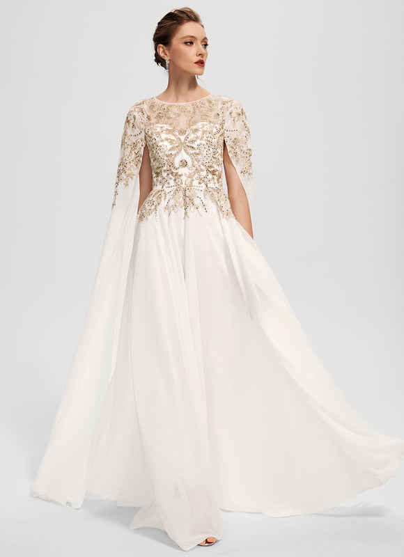 Robe De Soirée Élégante Avec Cape
