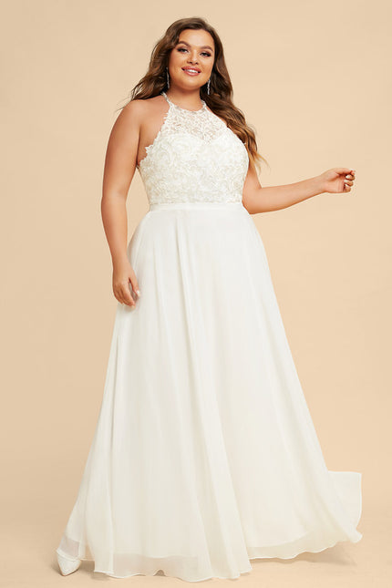 Robe Nuptiale Col Montant Fluide - gallery 8