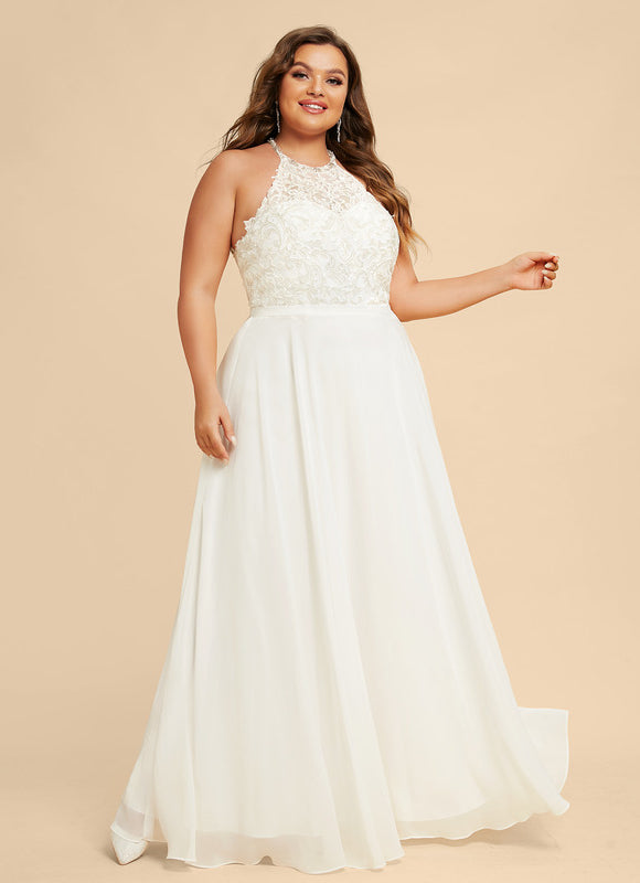 Robe Nuptiale Col Montant Fluide - gallery 8