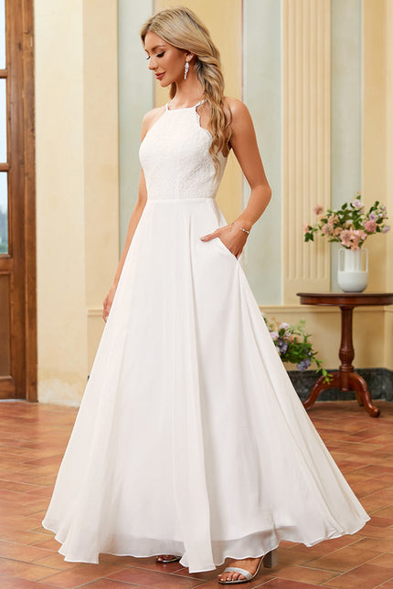 Robe Nuptiale Fluide Avec Poches - gallery 1