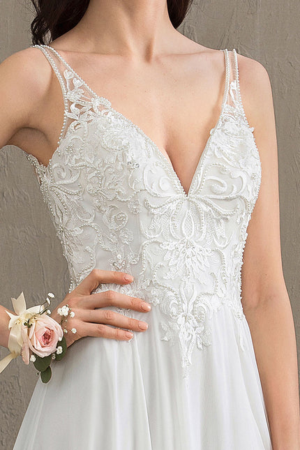 Robe Nuptiale Délicate À Dos Nu - gallery 5