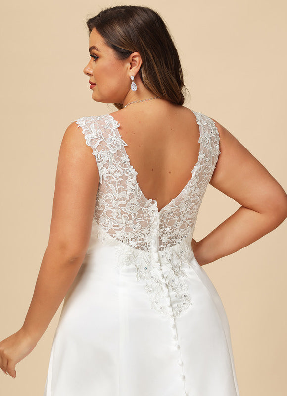 Robe Nuptiale Satinée Élégante Unique - gallery 8