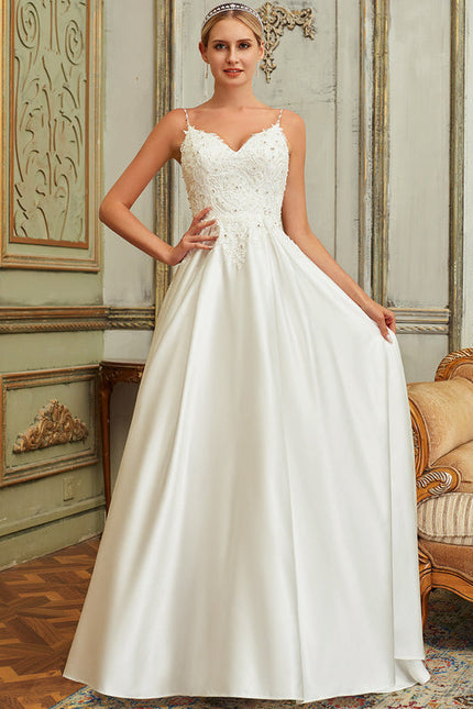 Robe Nuptiale Satinée Avec Poches - gallery 1