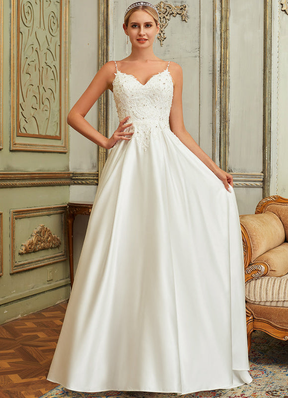 Robe Nuptiale Satinée Avec Poches - gallery 1