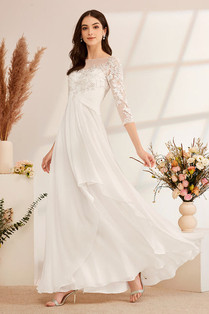 Robe De Mariée Fluide À Volants