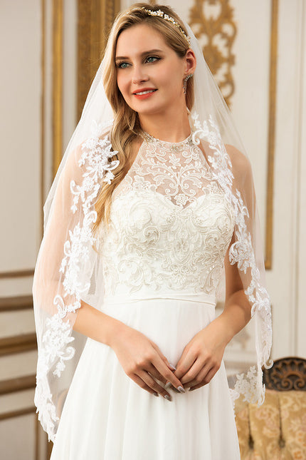 Robe Nuptiale Col Montant Fluide - gallery 7