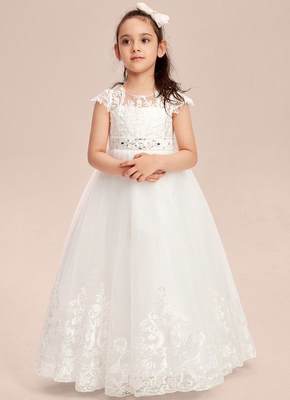 Robe Enfant Mariage Tulle Brodé - gallery 9