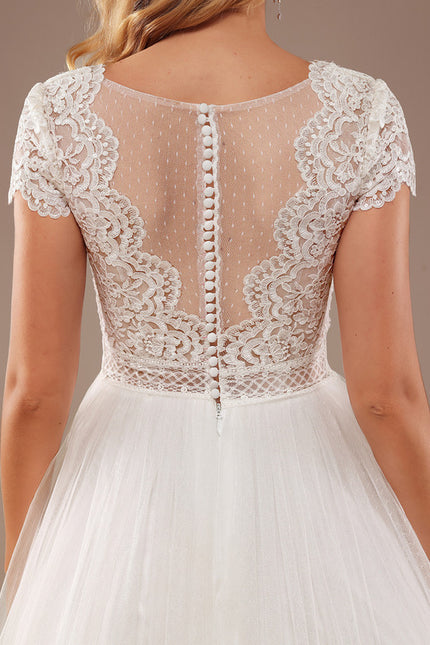 Robe Nuptiale Éthérée À Traîne - gallery 3