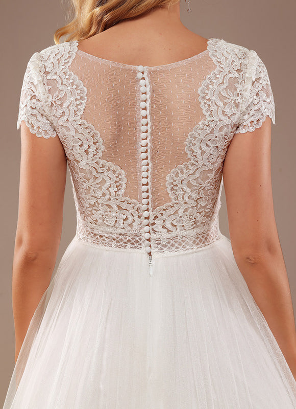 Robe Nuptiale Éthérée À Traîne - gallery 3