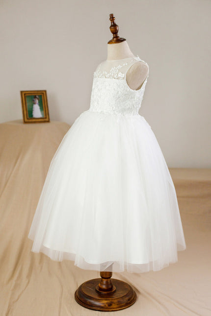 Robe Enfant Nuptiale En Tulle. - gallery 1