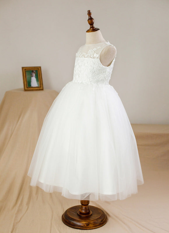 Robe Enfant Nuptiale En Tulle. - gallery 1