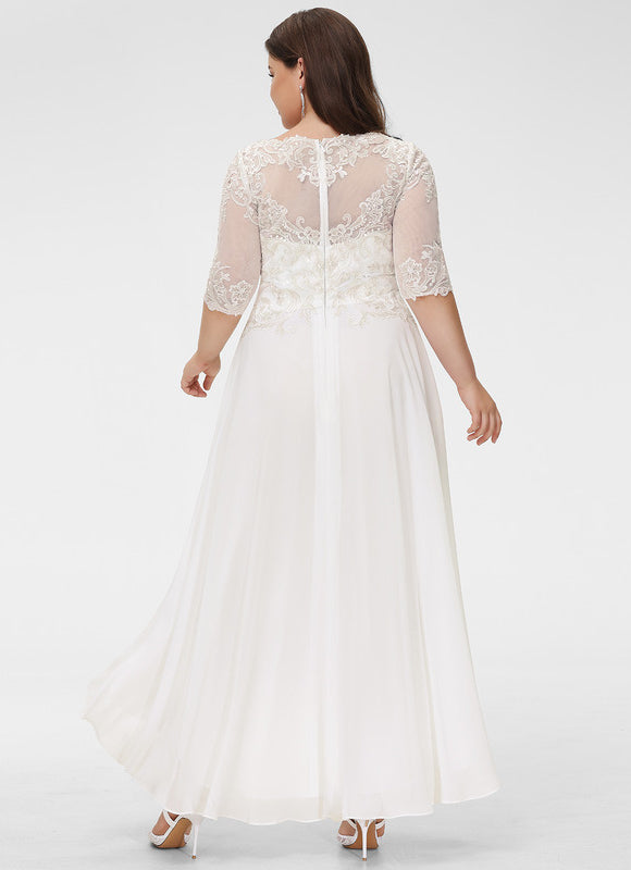 Robe Nuptiale Fluide À Manches Transparentes - gallery 9
