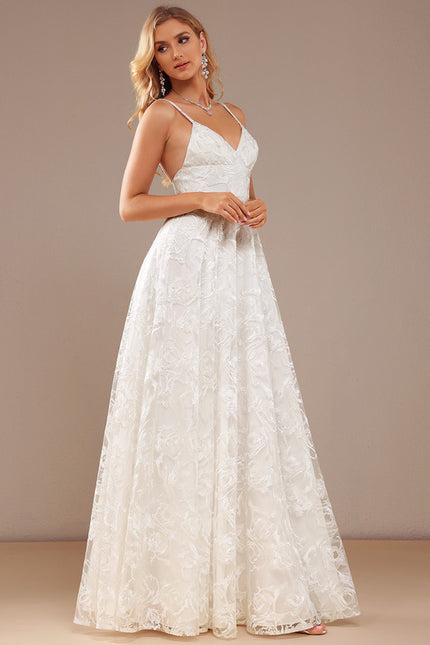 Robe Nuptiale Élégante À Fente - gallery 6