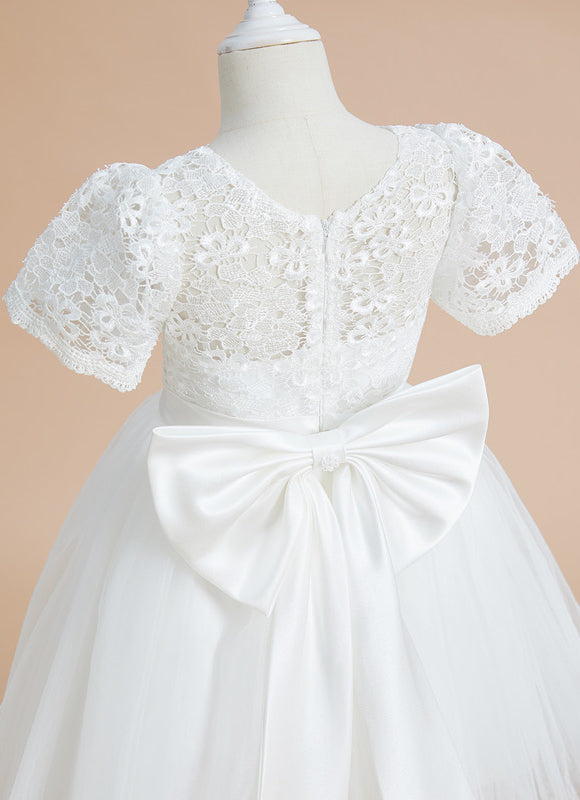 Robe Enfant Élégante À Nœud Large - gallery 1