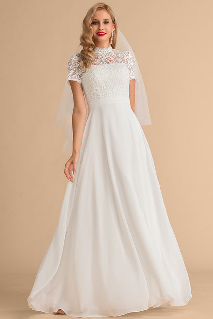 Robe Nuptiale Col Montant Romantique - gallery 6