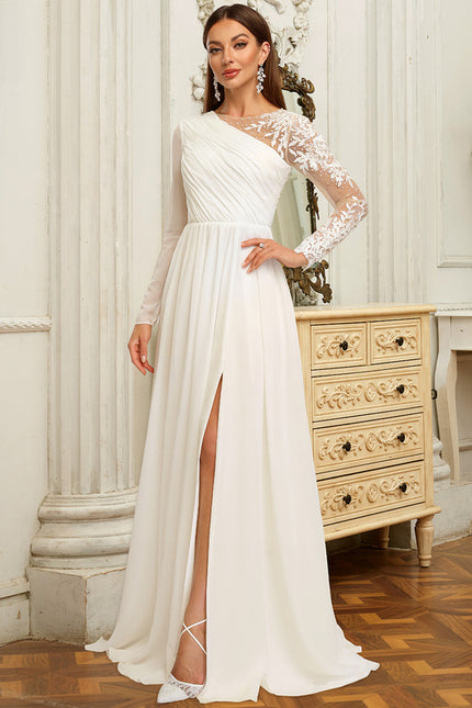 Robe Nuptiale Asymétrique Chic Élégante
