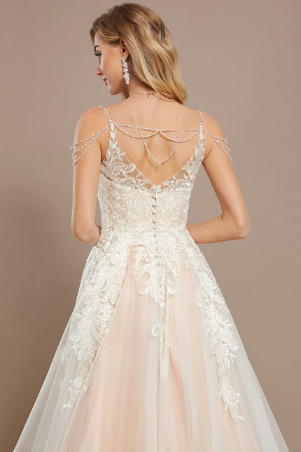 Robe Nuptiale Délicate À Traîne - gallery 4