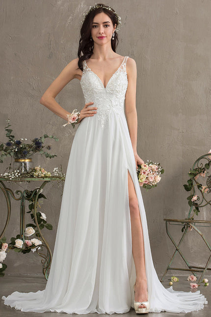 Robe Nuptiale Délicate À Dos Nu - gallery 1