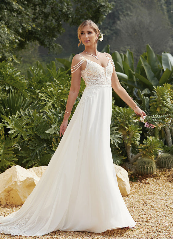 Robe De Mariée Fluide En Tulle - gallery 3