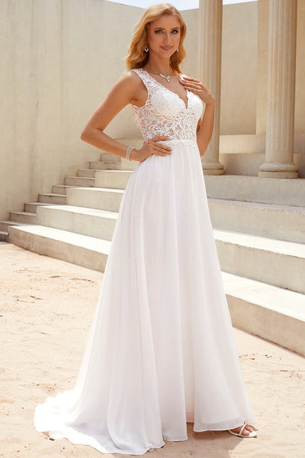Robe Nuptiale Légère En Dentelle - gallery 7