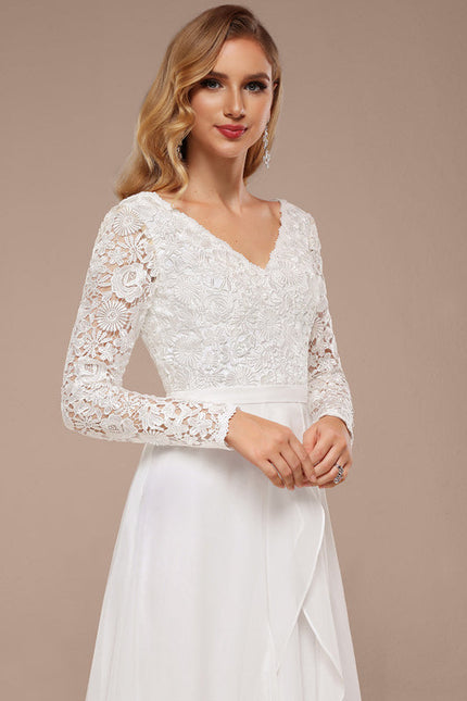 Robe Nuptiale Fluide À Volants Raffinés - gallery 1