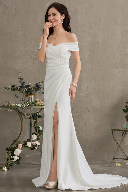 Robe Nuptiale Épurée À Fente