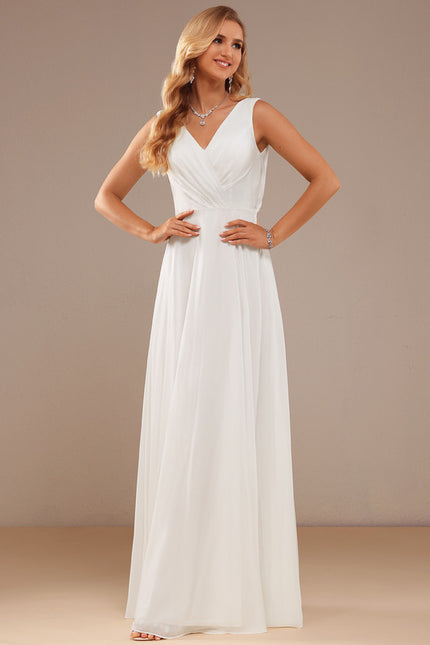 Robe Nuptiale Fluide Col V Élégant - gallery 1