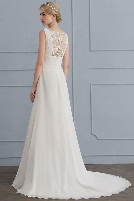 Robe Nuptiale Vaporeuse Élégante Col V - gallery 4