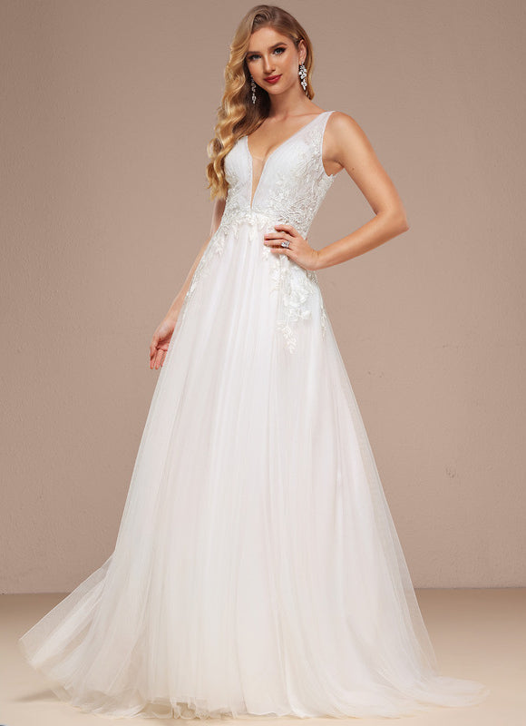 Robe Nuptiale Vaporeuse À Paillettes - gallery 1