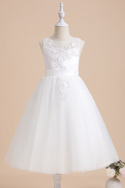 Robe Enfant Élégante À Nœud Satin - gallery 9