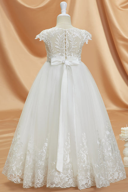 Robe Enfant Mariage Tulle Brodé - gallery 5