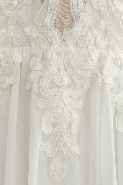 Robe De Mariée Fluide Avec Cape - gallery 4