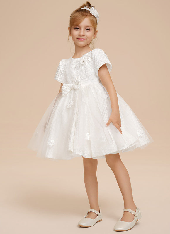 Robe Enfant Satinée À Fleurs Délicates - gallery 9