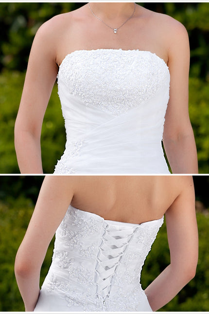 Robe Nuptiale Élégante En Satin. - gallery 4
