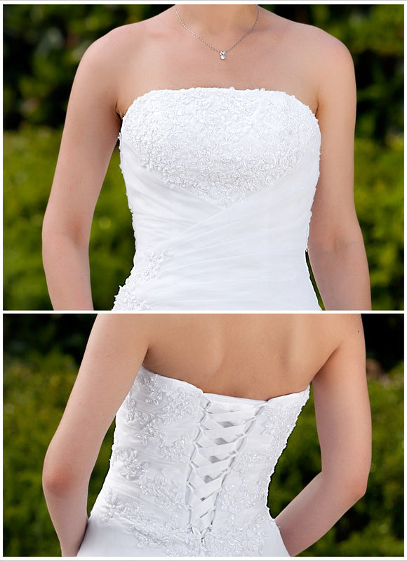 Robe Nuptiale Élégante En Satin. - gallery 4