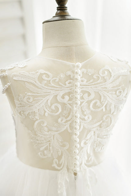 Robe Enfant Mariage Élégante En Tulle - gallery 4
