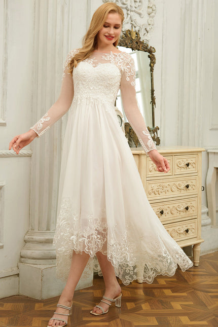 Robe Nuptiale Élégante À Broderies - gallery 1
