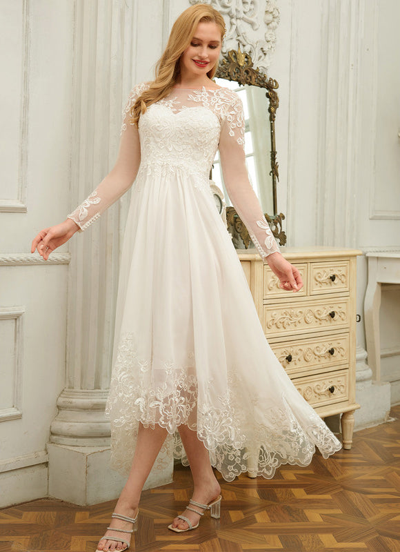 Robe Nuptiale Élégante À Broderies - gallery 1