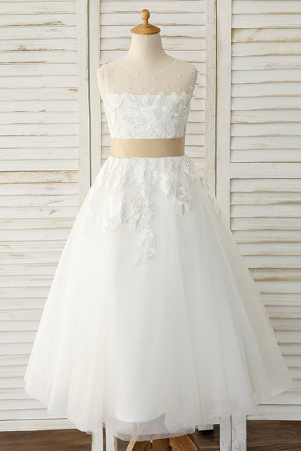 Robe Enfant Mariage Élégante En Tulle