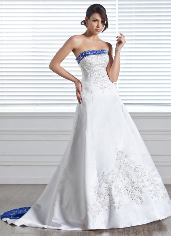 Robe De Mariee Bleu Et Blanche - gallery 2