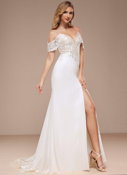 Robe Nuptiale Élégante À Traîne