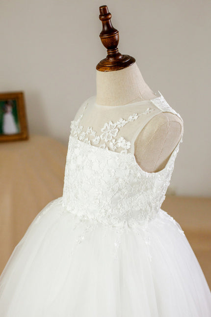 Robe Enfant Nuptiale En Tulle. - gallery 2