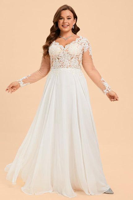 Robe Nuptiale Fluide À Manches Longues - gallery 7