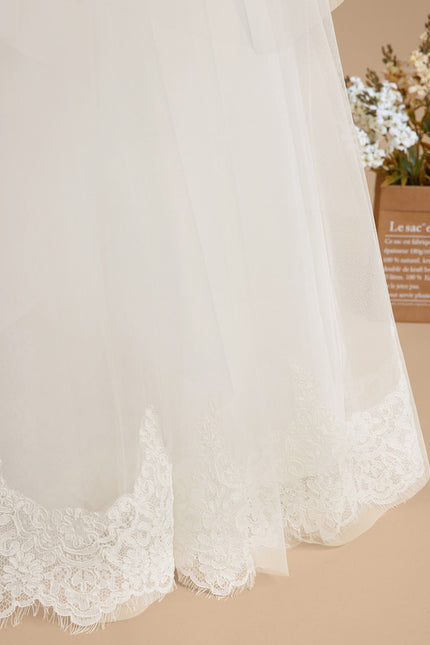 Robe Enfant Tulle Élégante Avec Nœud - gallery 4