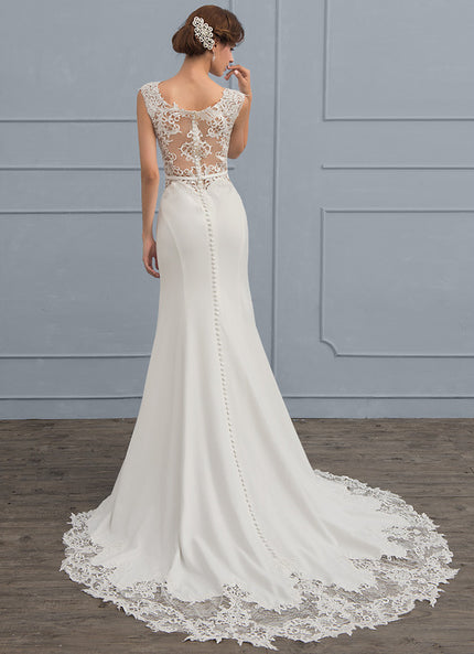Robe Nuptiale Élégante Dos Transparent