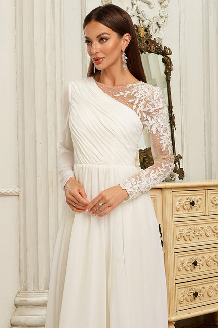 Robe Nuptiale Asymétrique Chic Élégante - gallery 4