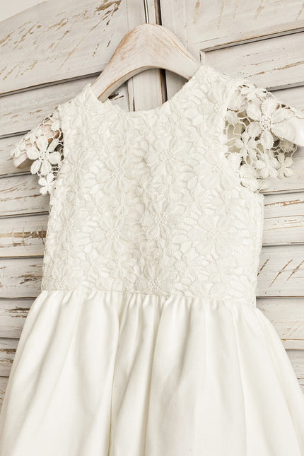 Robe Enfant Satinée Élégante Avec Nœud - gallery 5