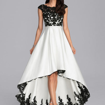 Robe De Bal Chic Bicolore Élégante