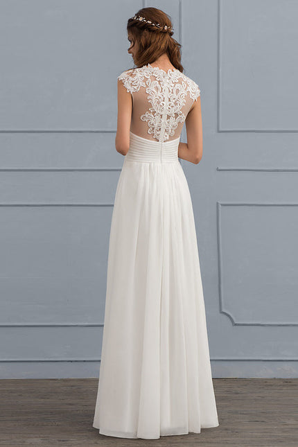 Robe Nuptiale Fluide À Dentelle Raffinée - gallery 4